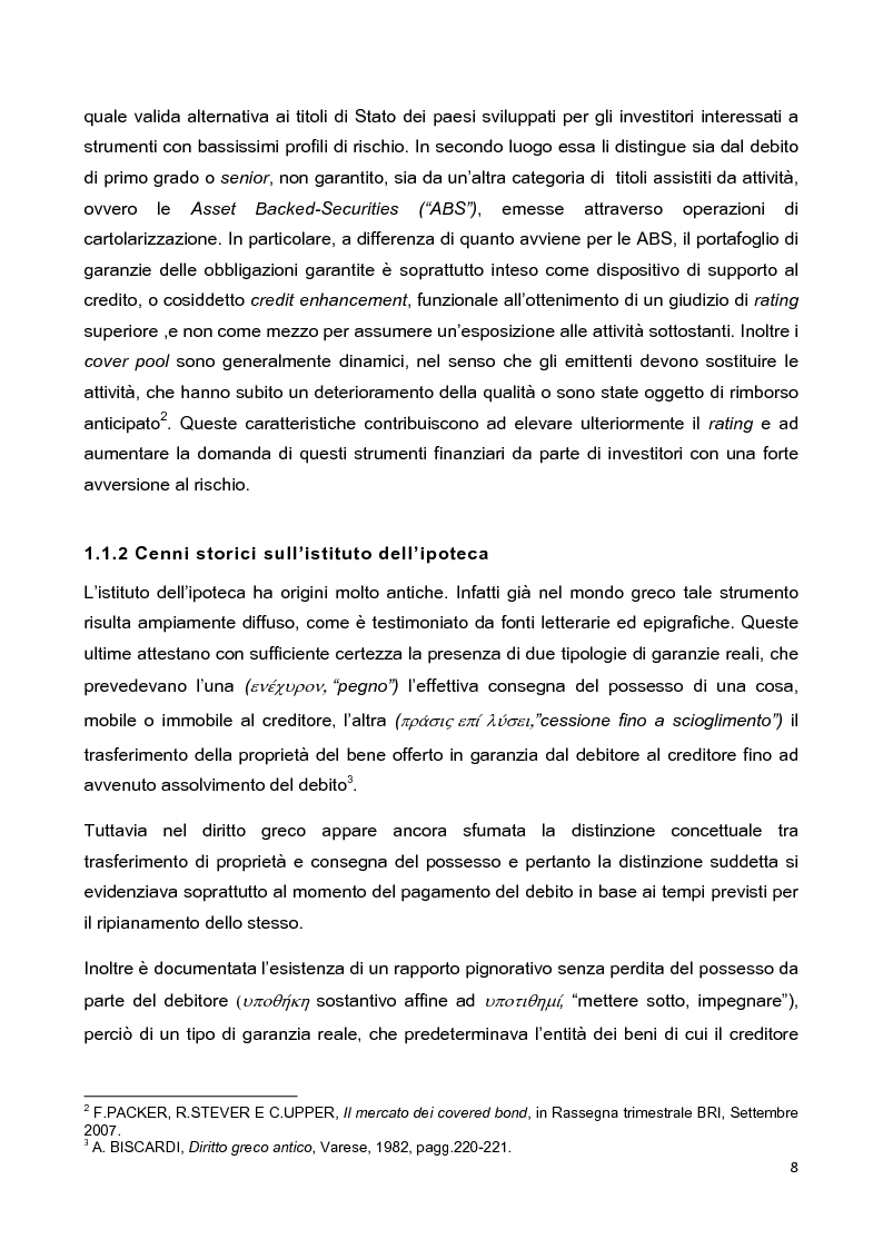 Anteprima della tesi: La disciplina delle obbligazioni bancarie garantite in Italia ed in Inghilterra: due esperienze giuridiche a confronto, Pagina 3