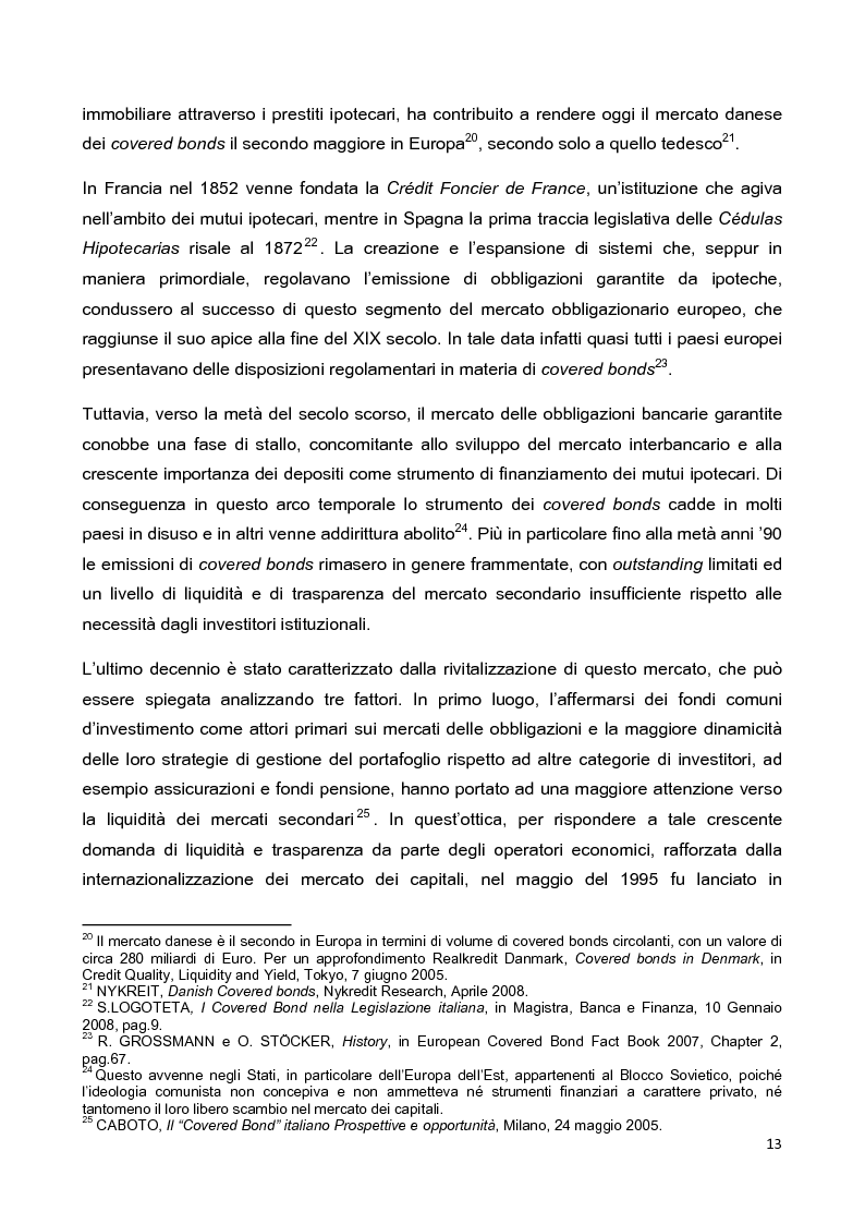 Anteprima della tesi: La disciplina delle obbligazioni bancarie garantite in Italia ed in Inghilterra: due esperienze giuridiche a confronto, Pagina 8