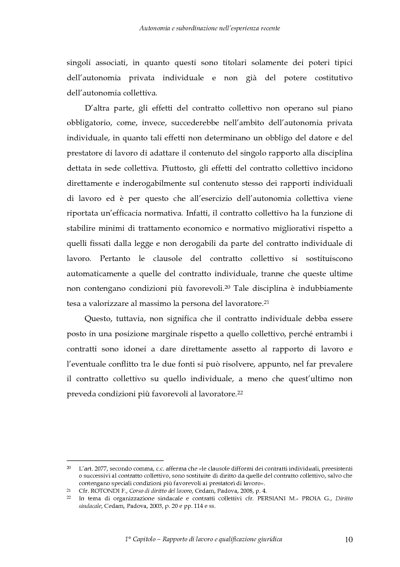 Anteprima della tesi: Autonomia e subordinazione nell'esperienza recente, Pagina 14