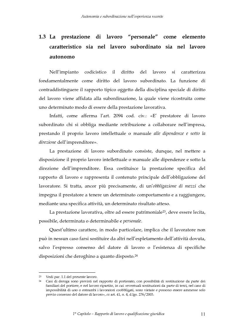 Anteprima della tesi: Autonomia e subordinazione nell'esperienza recente, Pagina 15