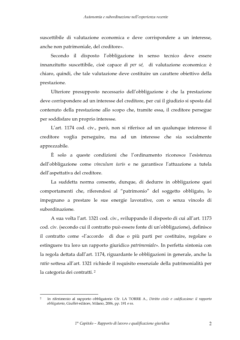 Anteprima della tesi: Autonomia e subordinazione nell'esperienza recente, Pagina 6