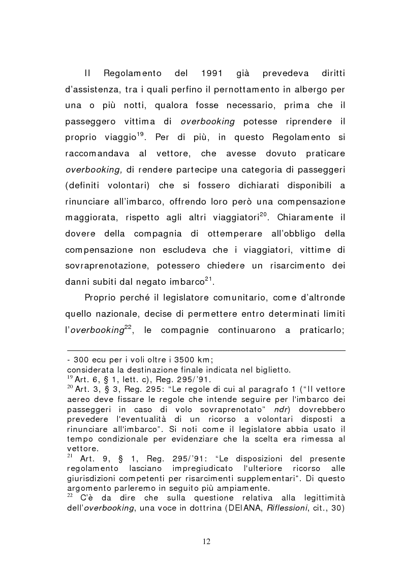 Anteprima della tesi: Negato imbarco, cancellazione del volo e ritardo nel trasporto aereo di persone, Pagina 10