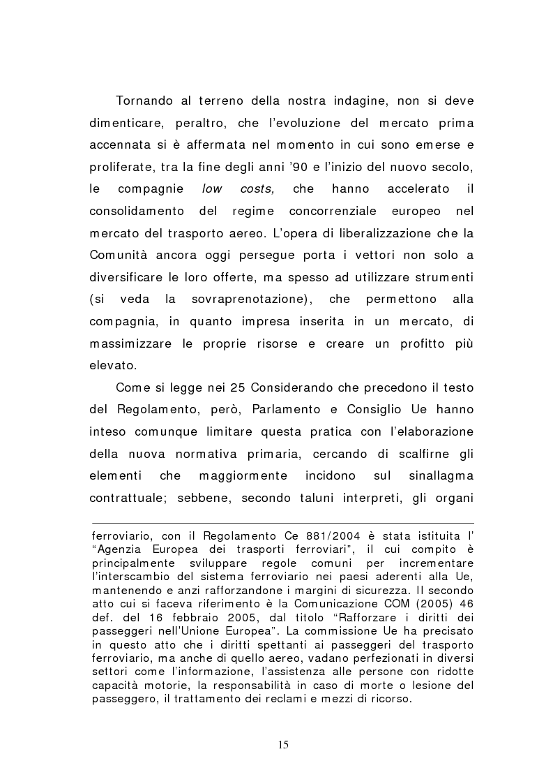 Anteprima della tesi: Negato imbarco, cancellazione del volo e ritardo nel trasporto aereo di persone, Pagina 13