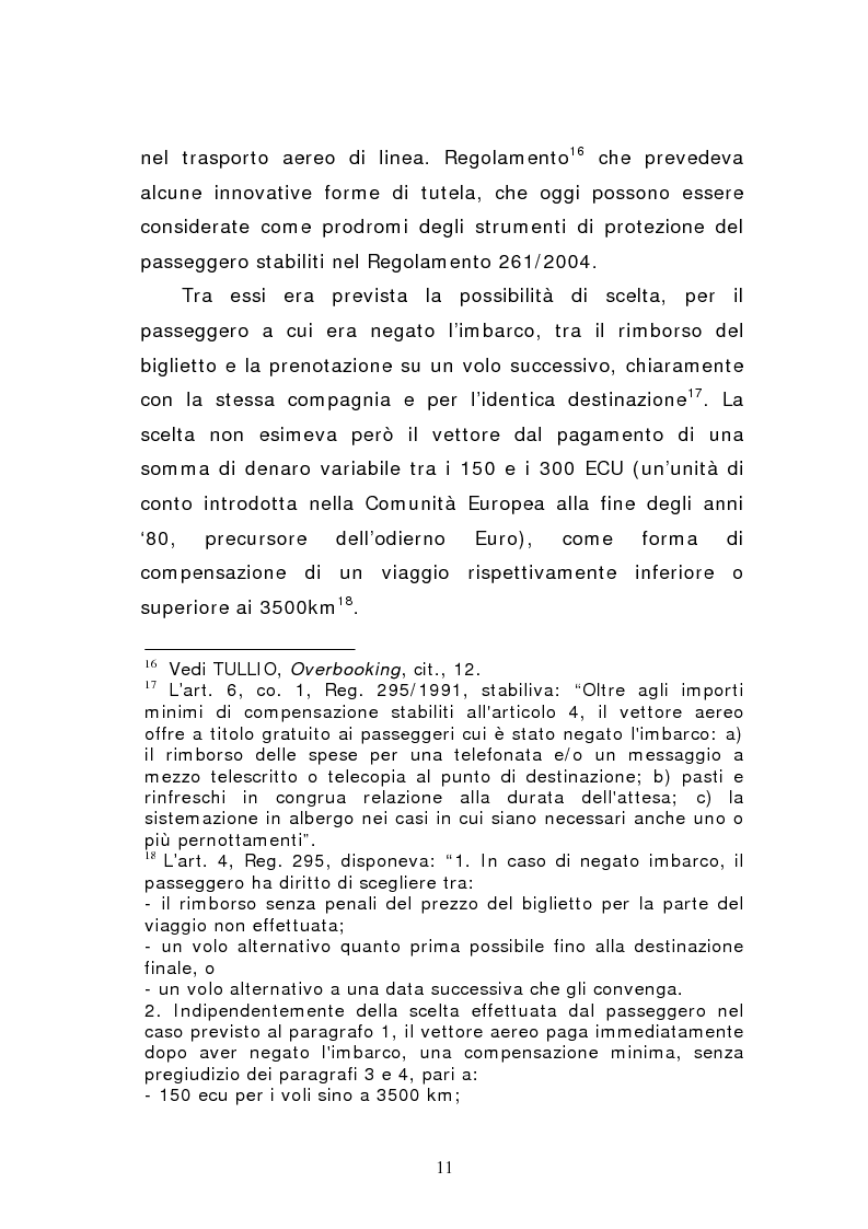 Anteprima della tesi: Negato imbarco, cancellazione del volo e ritardo nel trasporto aereo di persone, Pagina 9