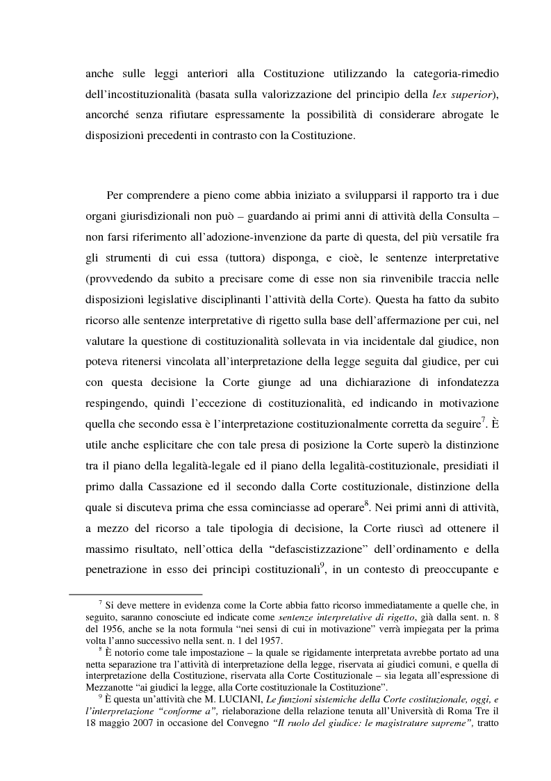 Anteprima della tesi: Recenti momenti di conflitto tra Corte Costituzionale e Corte di Cassazione, Pagina 4