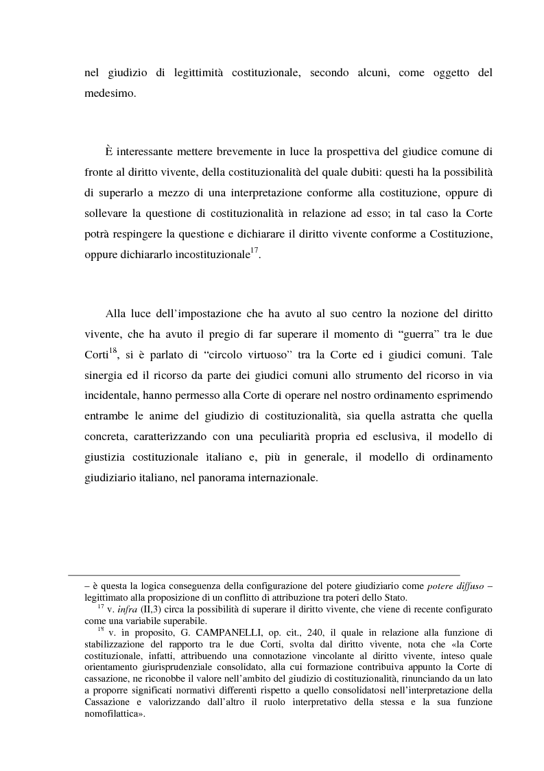 Anteprima della tesi: Recenti momenti di conflitto tra Corte Costituzionale e Corte di Cassazione, Pagina 7