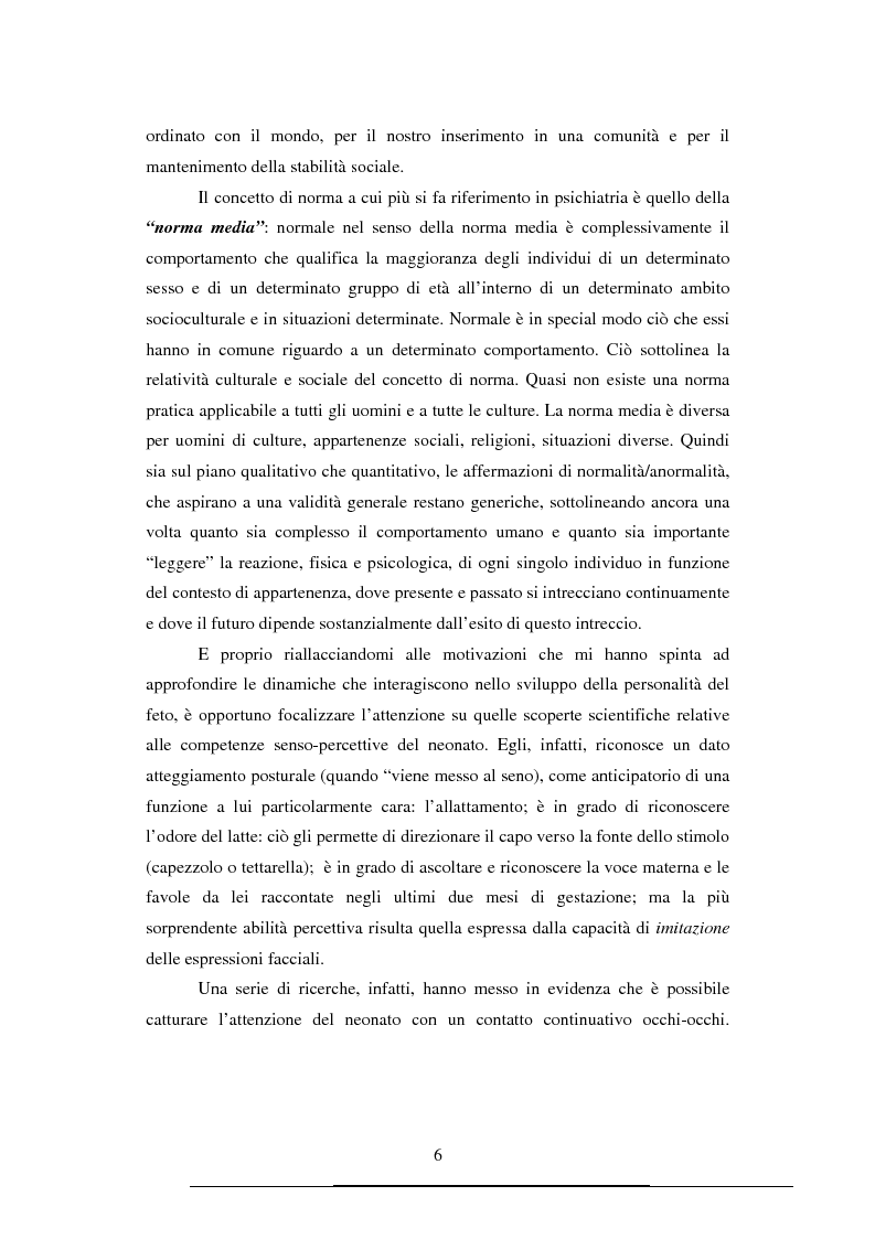 Anteprima della tesi: Correlazione tra gli stati emotivi materni e lo sviluppo normale o deviante del bambino, Pagina 2