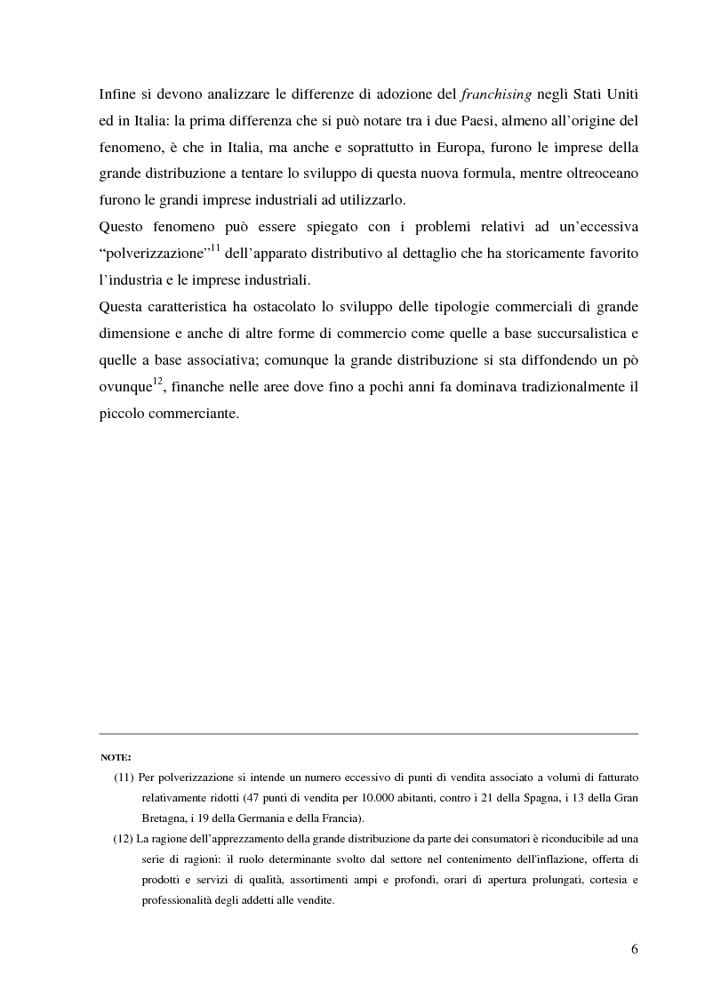 Anteprima della tesi: Norme per la disciplina dell'affiliazione commerciale (franchising): gli estremi della legge 129 del 6 maggio 2004, Pagina 6