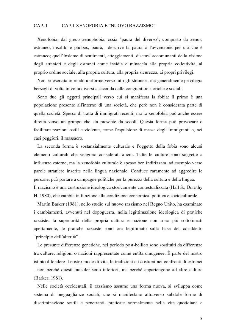 Anteprima della tesi: La rappresentazione dello straniero nella stampa quotidiana, Pagina 6