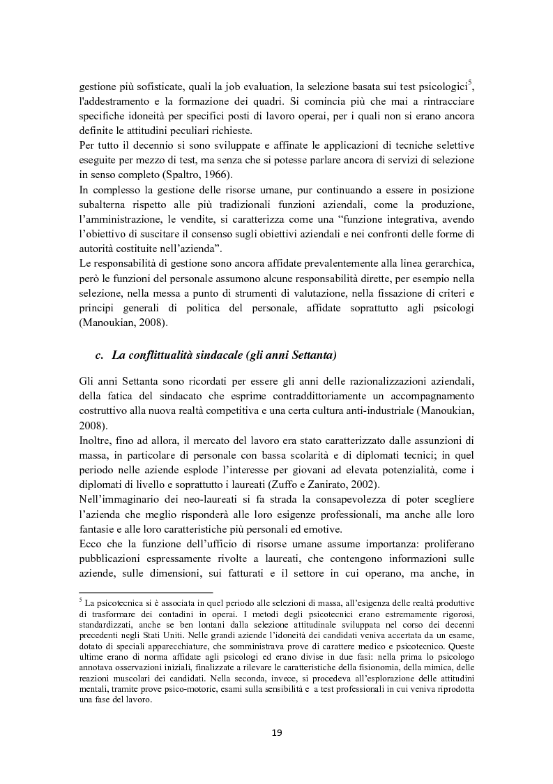 Anteprima della tesi: Criteri di scelta nel processo di selezione del personale: un'analisi empirica, Pagina 13