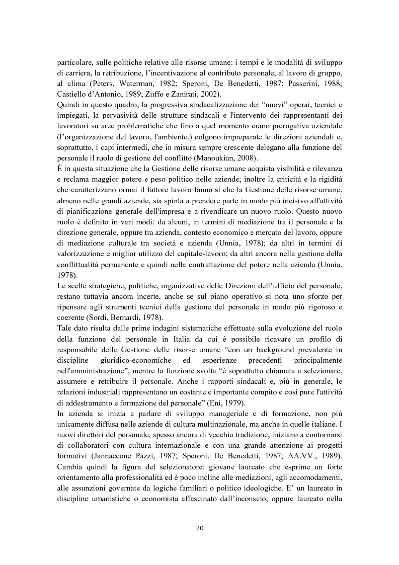 Anteprima della tesi: Criteri di scelta nel processo di selezione del personale: un'analisi empirica, Pagina 14