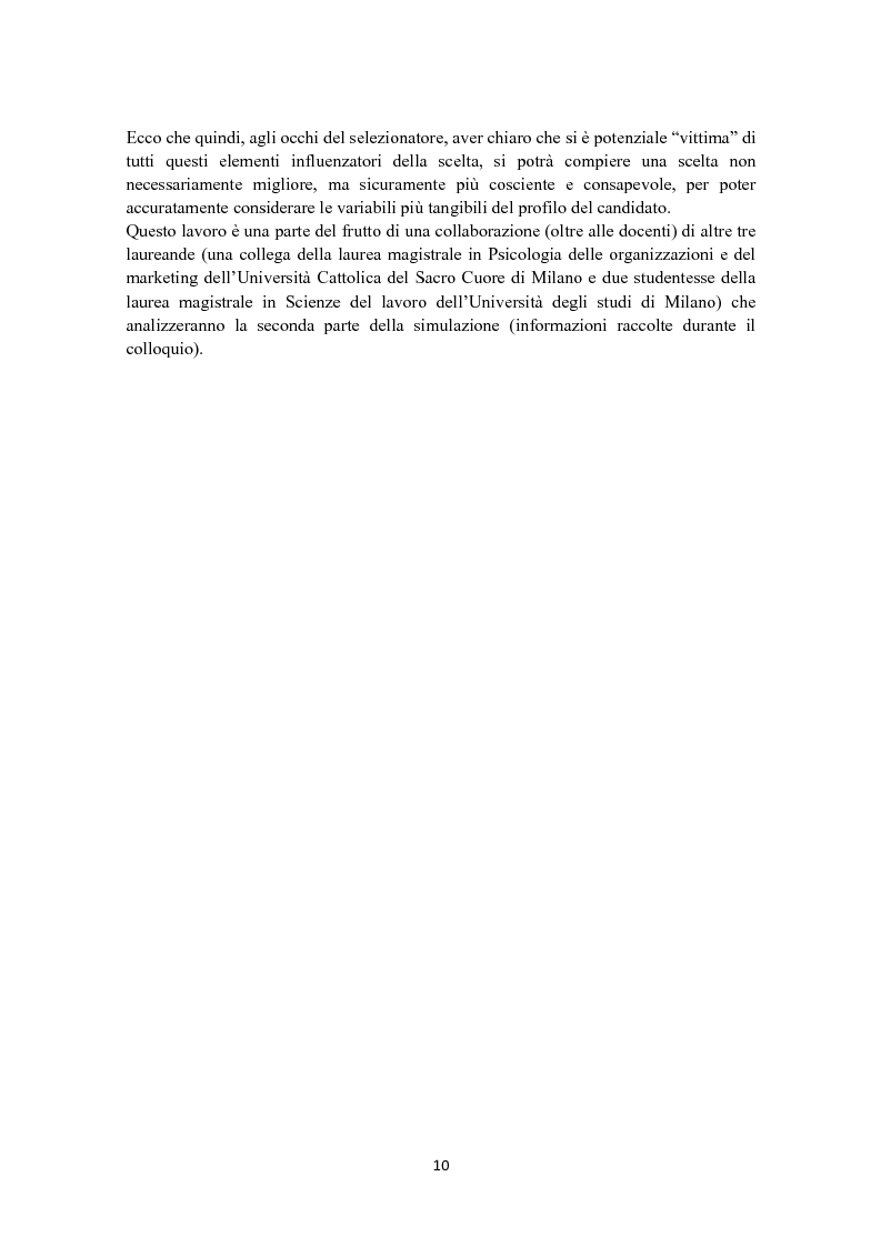 Anteprima della tesi: Criteri di scelta nel processo di selezione del personale: un'analisi empirica, Pagina 4