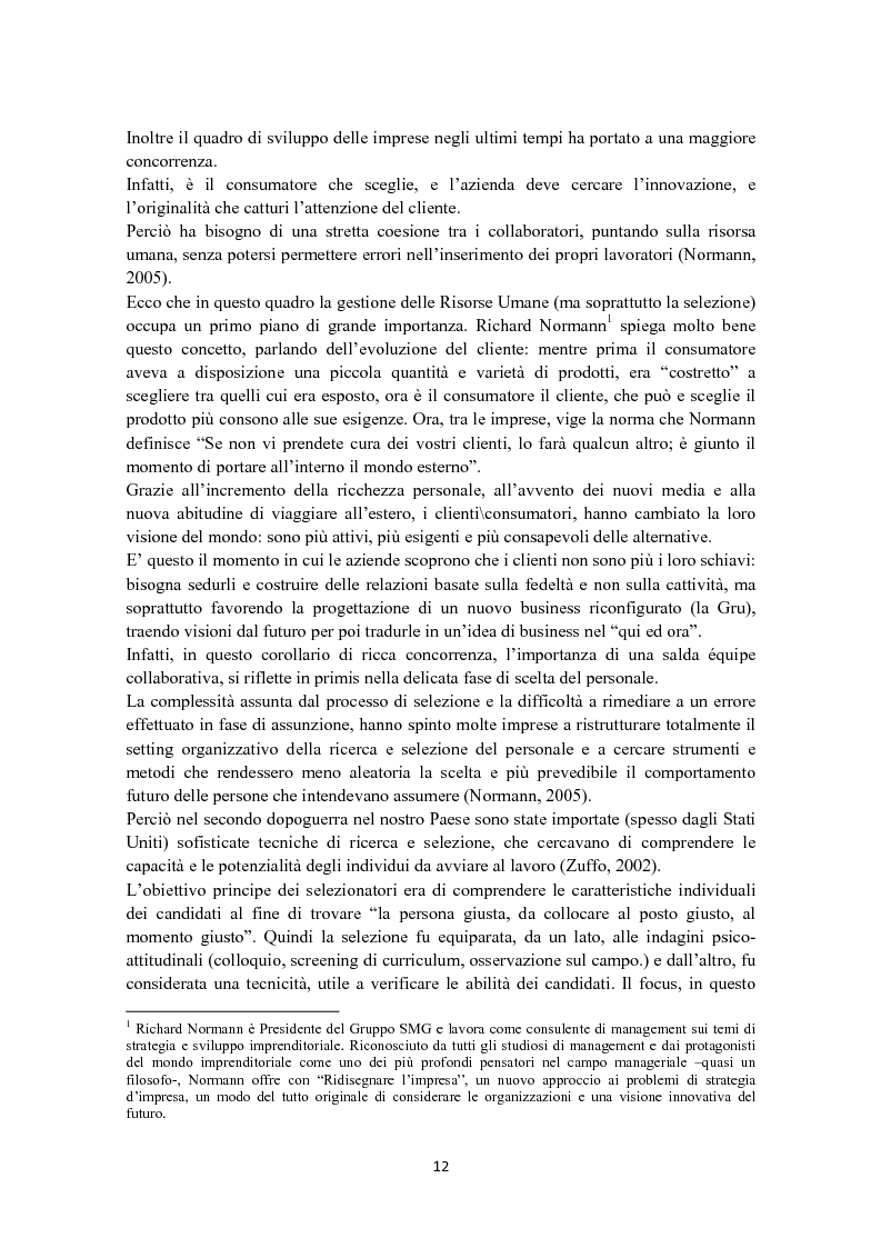 Anteprima della tesi: Criteri di scelta nel processo di selezione del personale: un'analisi empirica, Pagina 6