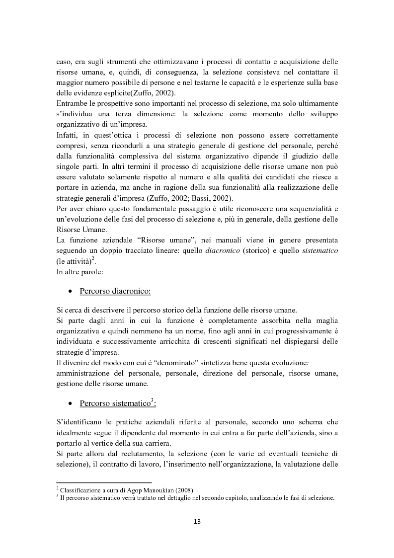 Anteprima della tesi: Criteri di scelta nel processo di selezione del personale: un'analisi empirica, Pagina 7