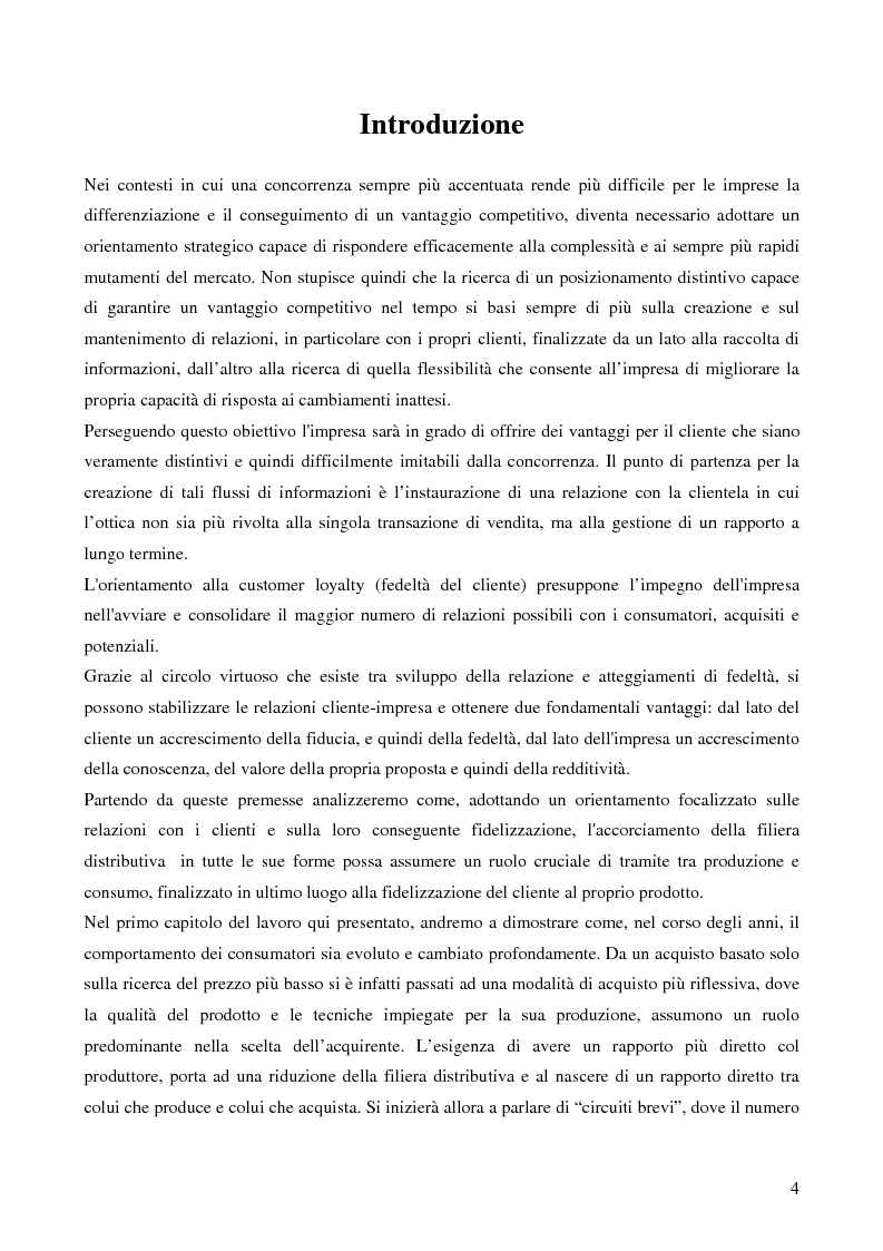 Anteprima della tesi: La filiera corta nel settore alimentare: tipologie e casi applicativi di studio, Pagina 2