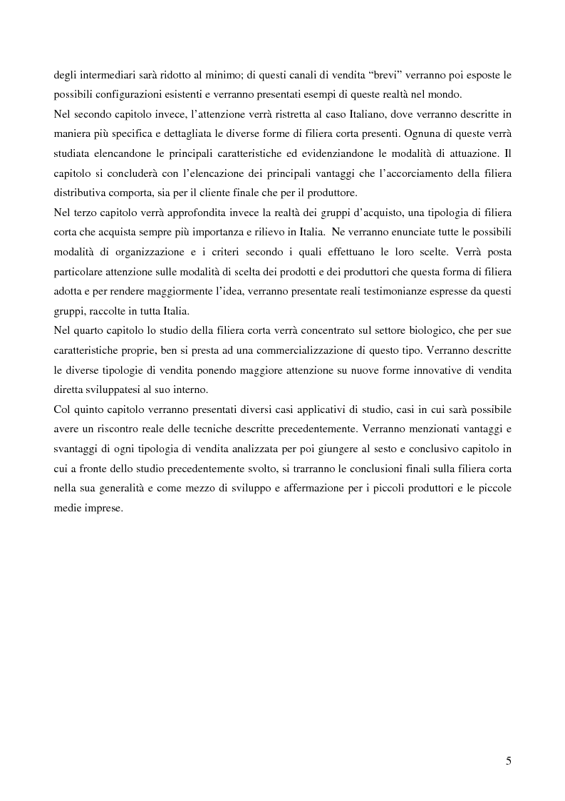 Anteprima della tesi: La filiera corta nel settore alimentare: tipologie e casi applicativi di studio, Pagina 3