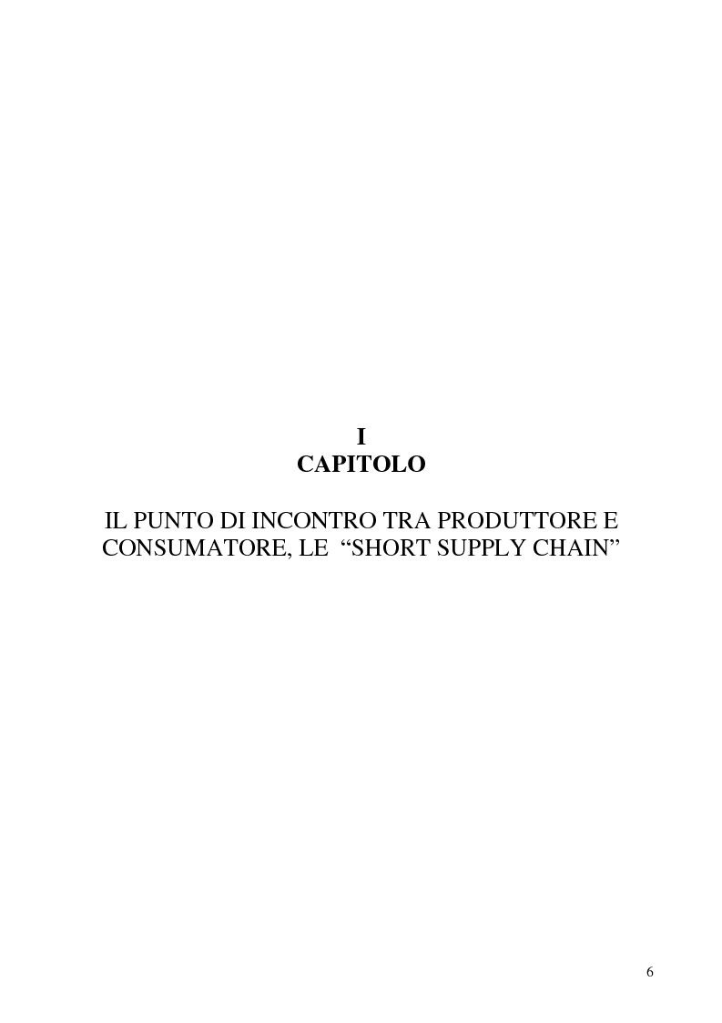 Anteprima della tesi: La filiera corta nel settore alimentare: tipologie e casi applicativi di studio, Pagina 4