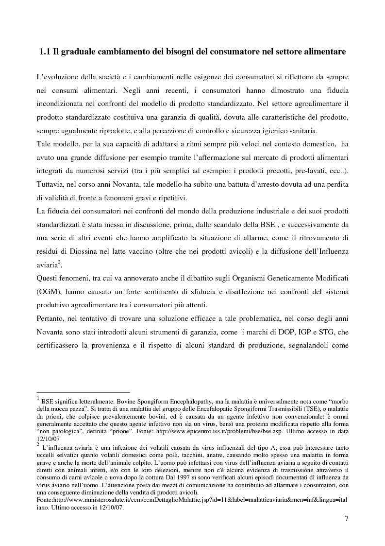 Anteprima della tesi: La filiera corta nel settore alimentare: tipologie e casi applicativi di studio, Pagina 5