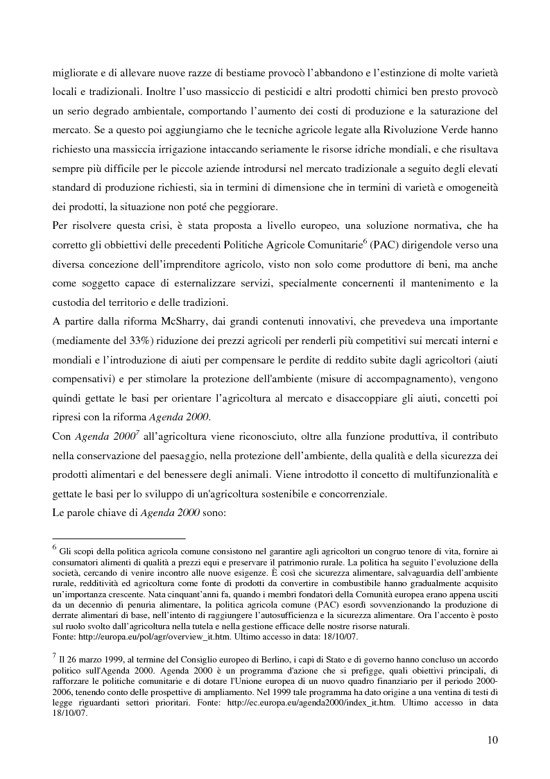 Anteprima della tesi: La filiera corta nel settore alimentare: tipologie e casi applicativi di studio, Pagina 8