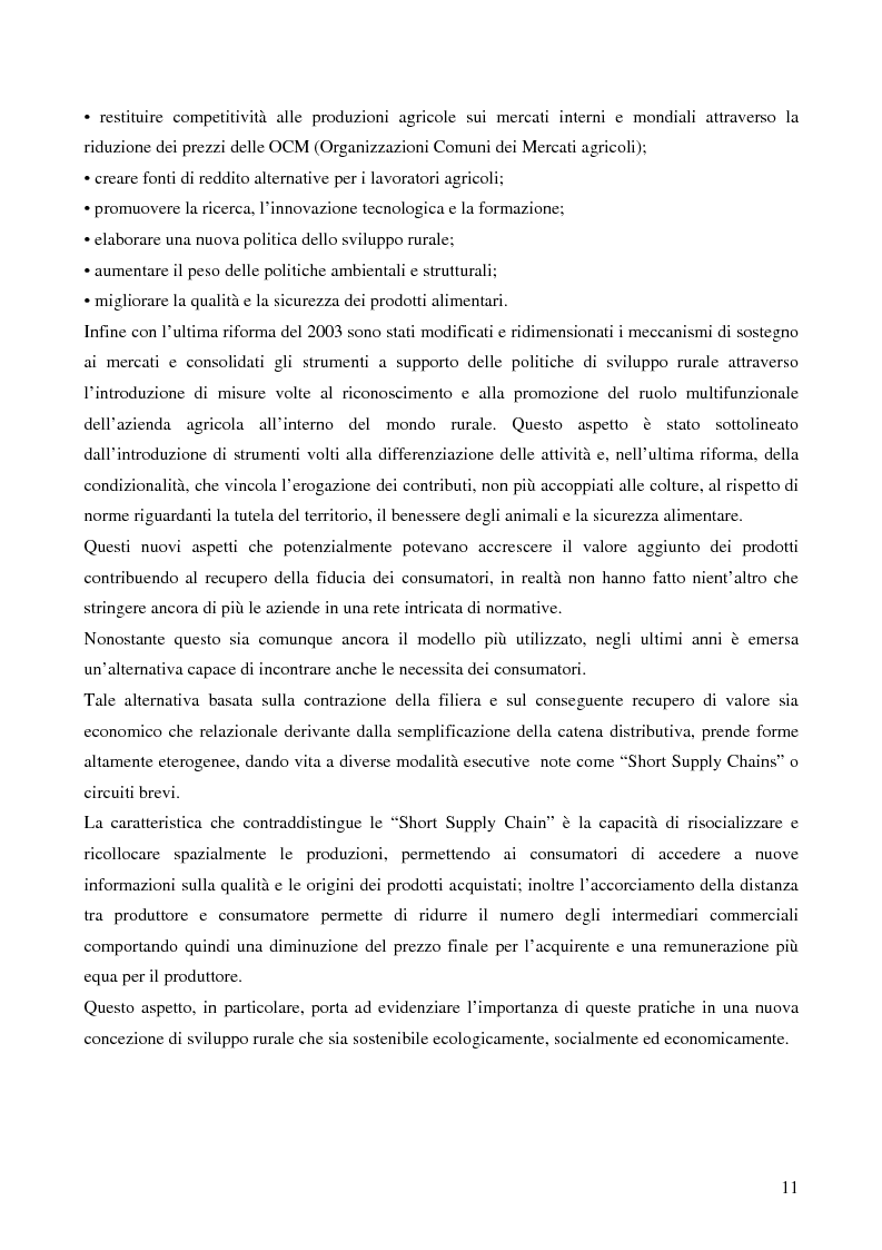 Anteprima della tesi: La filiera corta nel settore alimentare: tipologie e casi applicativi di studio, Pagina 9