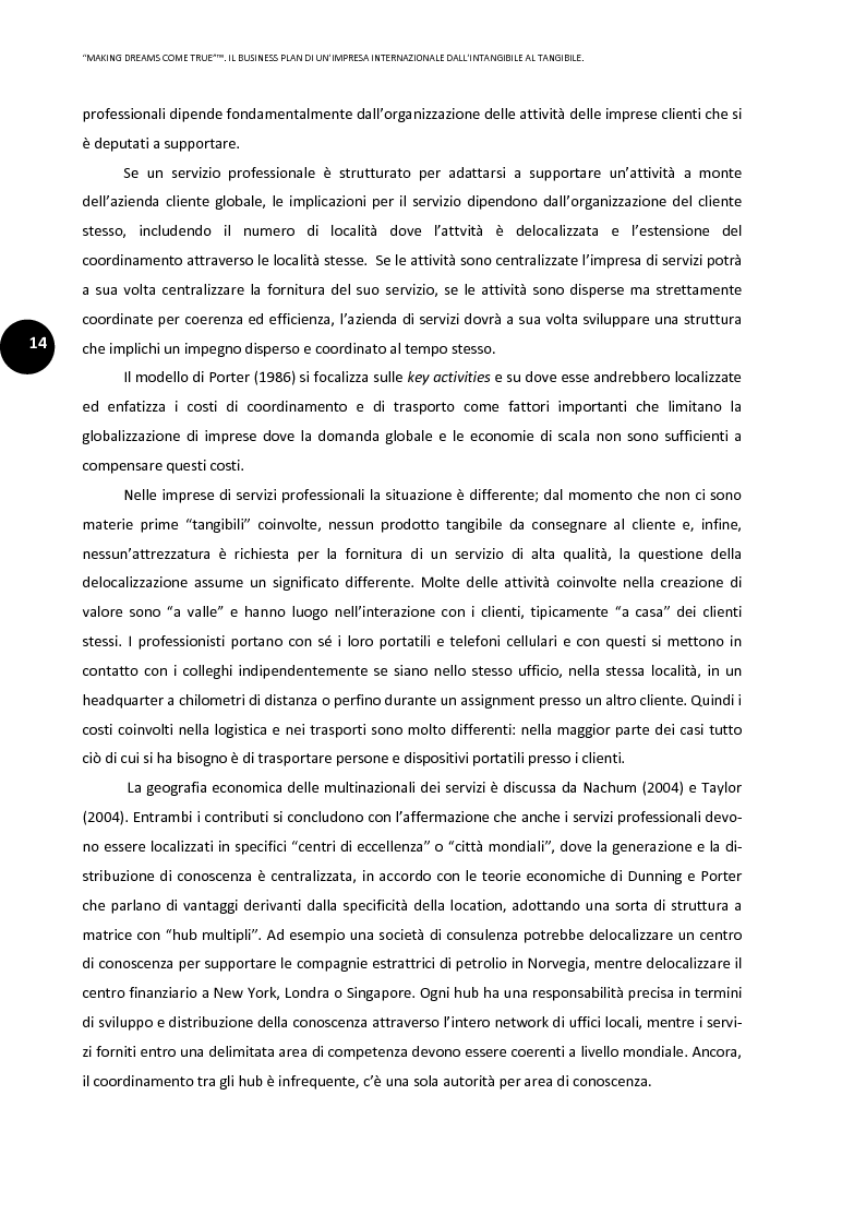 Anteprima della tesi: ''Making dreams come true''. Il business plan di un'impresa internazionale dall'intangibile al tangibile, Pagina 10