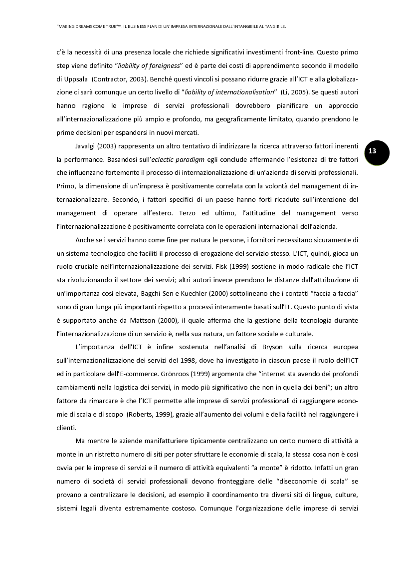 Anteprima della tesi: ''Making dreams come true''. Il business plan di un'impresa internazionale dall'intangibile al tangibile, Pagina 9
