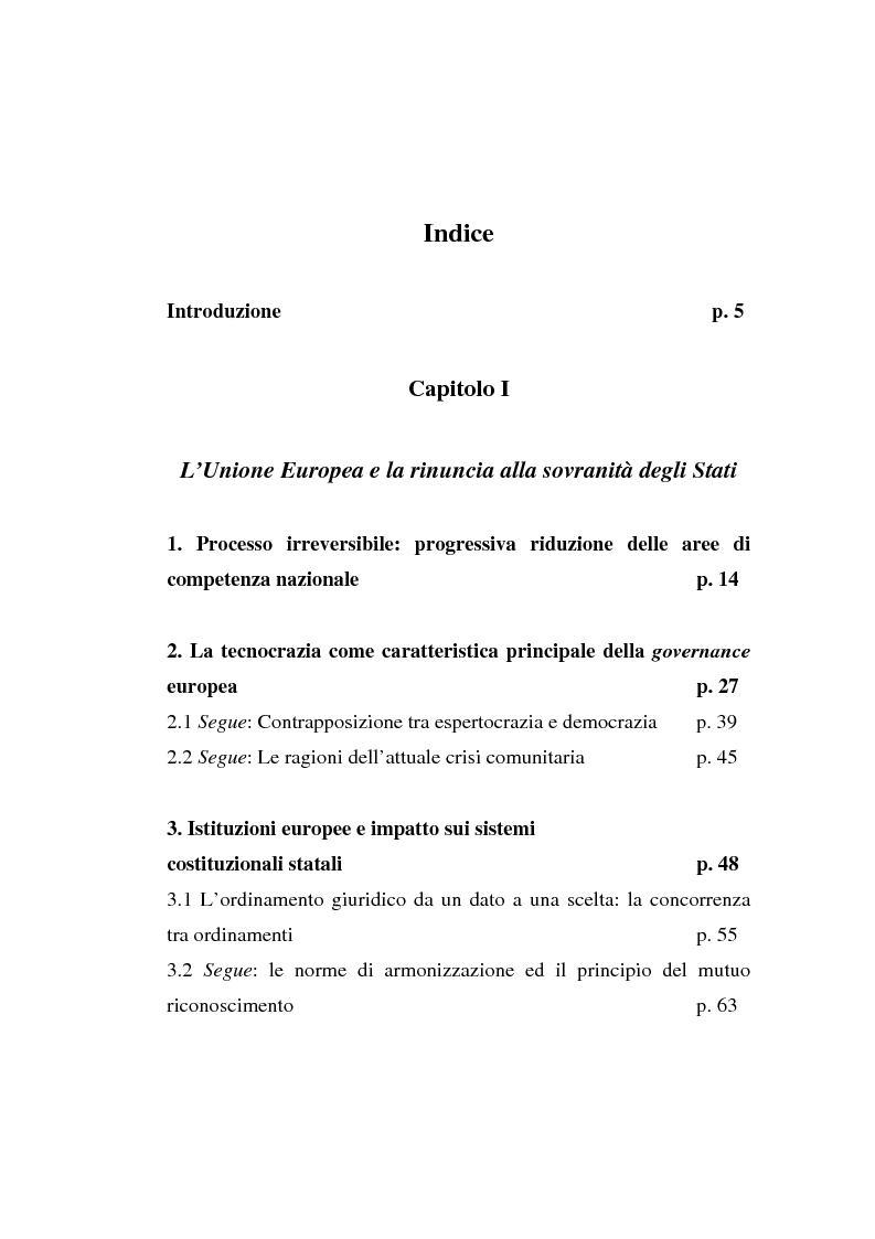 Indice della tesi: L'Ue tra allargamento e politiche euromediterranee, Pagina 1