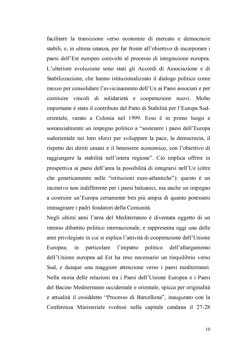 Anteprima della tesi: L'Ue tra allargamento e politiche euromediterranee, Pagina 6