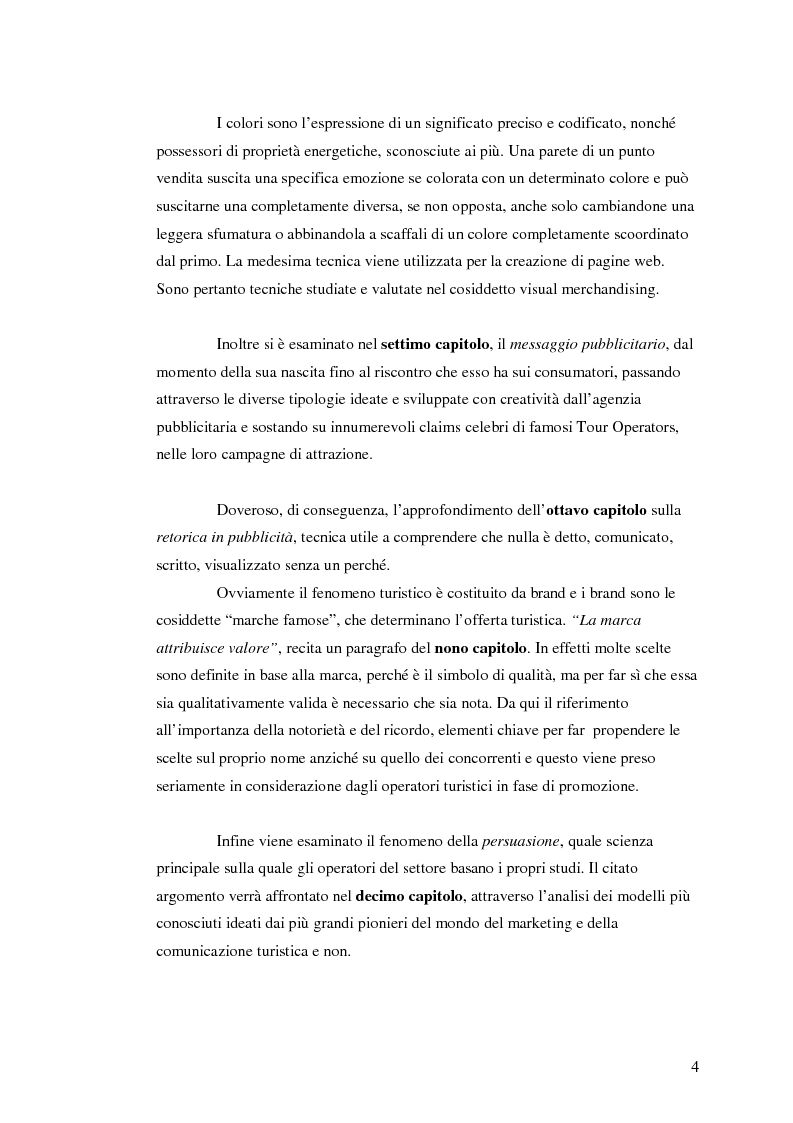 Anteprima della tesi: La comunicazione nel turismo: promozione e pubblicità degli operatori turistici, Pagina 4