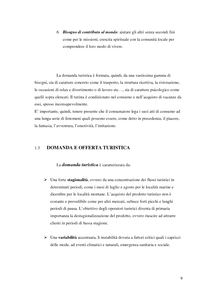 Anteprima della tesi: La comunicazione nel turismo: promozione e pubblicità degli operatori turistici, Pagina 9