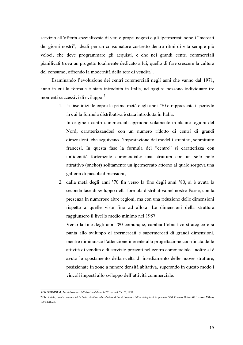 Anteprima della tesi: Le scelte di localizzazione dell’impresa commerciale: il caso del Centro Commerciale Mongolfiera di Molfetta (BA), Pagina 11