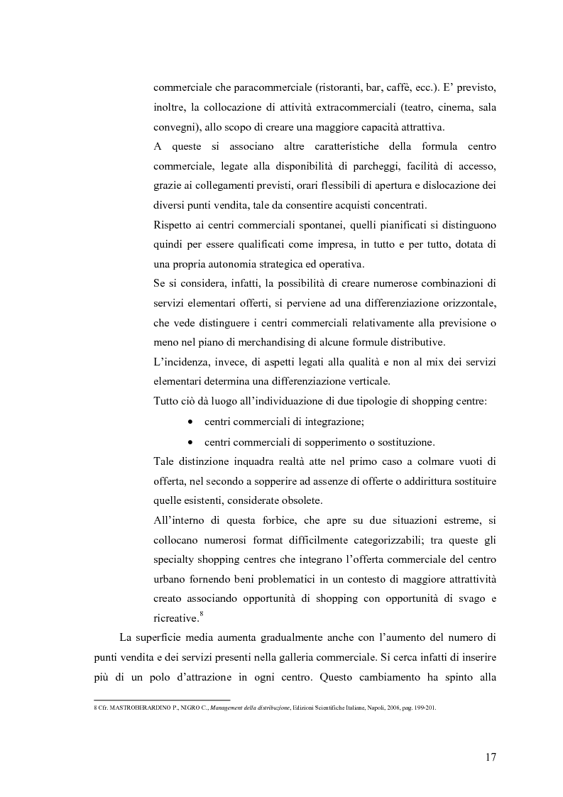 Anteprima della tesi: Le scelte di localizzazione dell’impresa commerciale: il caso del Centro Commerciale Mongolfiera di Molfetta (BA), Pagina 13