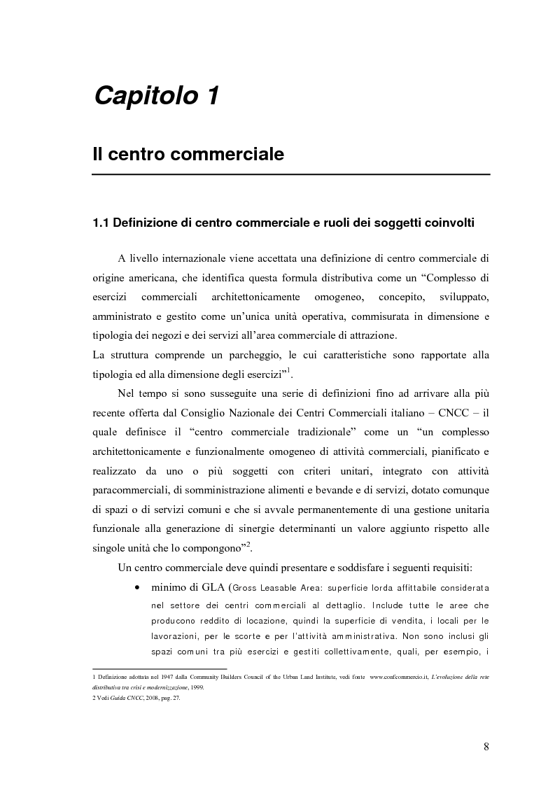 Anteprima della tesi: Le scelte di localizzazione dell’impresa commerciale: il caso del Centro Commerciale Mongolfiera di Molfetta (BA), Pagina 4