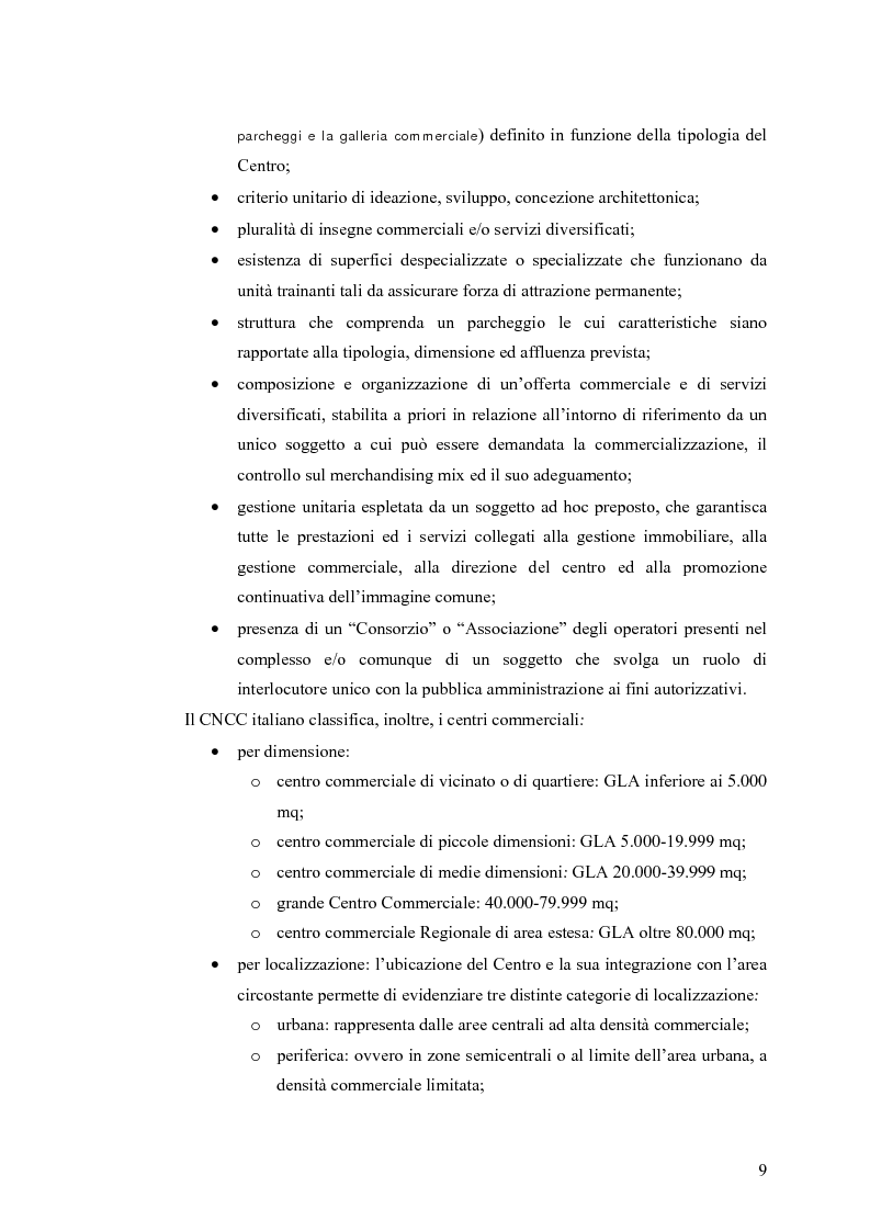 Anteprima della tesi: Le scelte di localizzazione dell’impresa commerciale: il caso del Centro Commerciale Mongolfiera di Molfetta (BA), Pagina 5