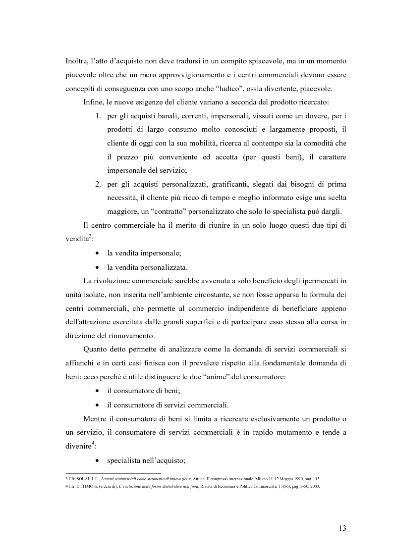 Anteprima della tesi: Le scelte di localizzazione dell’impresa commerciale: il caso del Centro Commerciale Mongolfiera di Molfetta (BA), Pagina 9