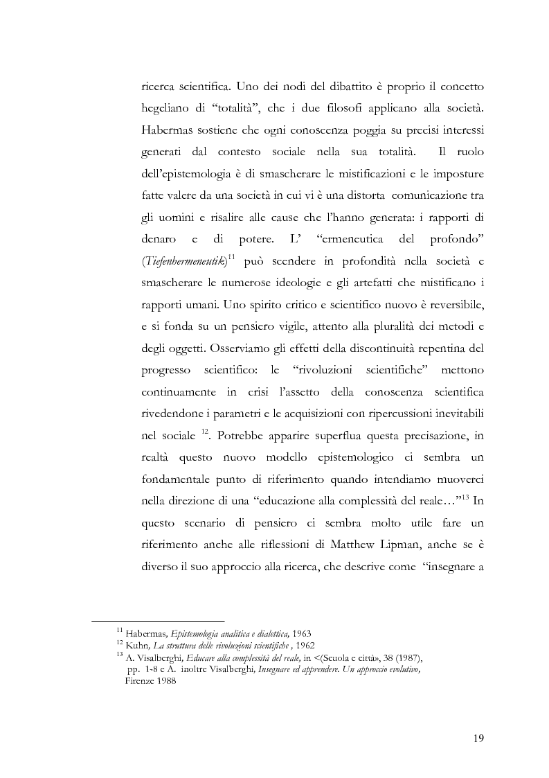 Anteprima della tesi: Individuo e comunità tra soggettività e complessità - Pedagogia sistemica e nuove frontiere delle politiche scolastiche europee, Pagina 14