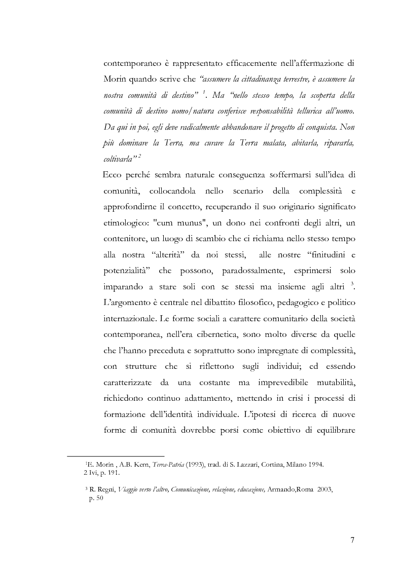 Anteprima della tesi: Individuo e comunità tra soggettività e complessità - Pedagogia sistemica e nuove frontiere delle politiche scolastiche europee, Pagina 2