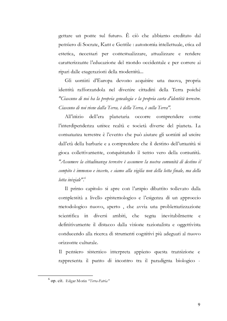 Anteprima della tesi: Individuo e comunità tra soggettività e complessità - Pedagogia sistemica e nuove frontiere delle politiche scolastiche europee, Pagina 4