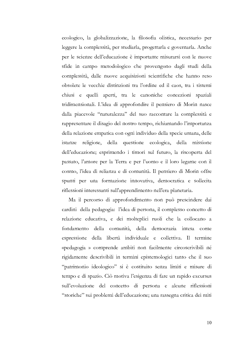 Anteprima della tesi: Individuo e comunità tra soggettività e complessità - Pedagogia sistemica e nuove frontiere delle politiche scolastiche europee, Pagina 5