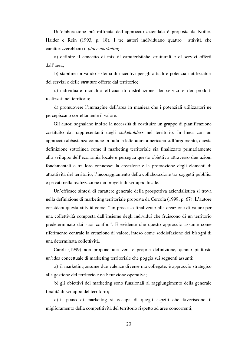 Anteprima della tesi: Marketing territoriale e sviluppo locale: la competitività della provincia dell'Aquila, Pagina 11