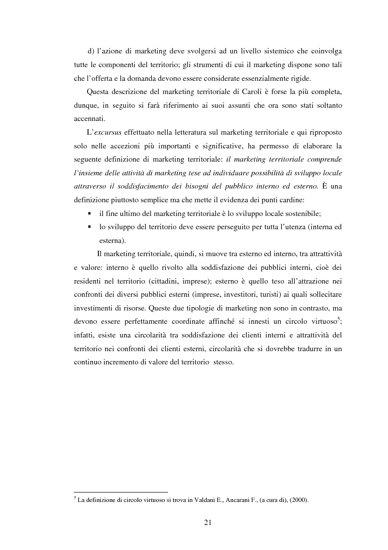 Anteprima della tesi: Marketing territoriale e sviluppo locale: la competitività della provincia dell'Aquila, Pagina 12