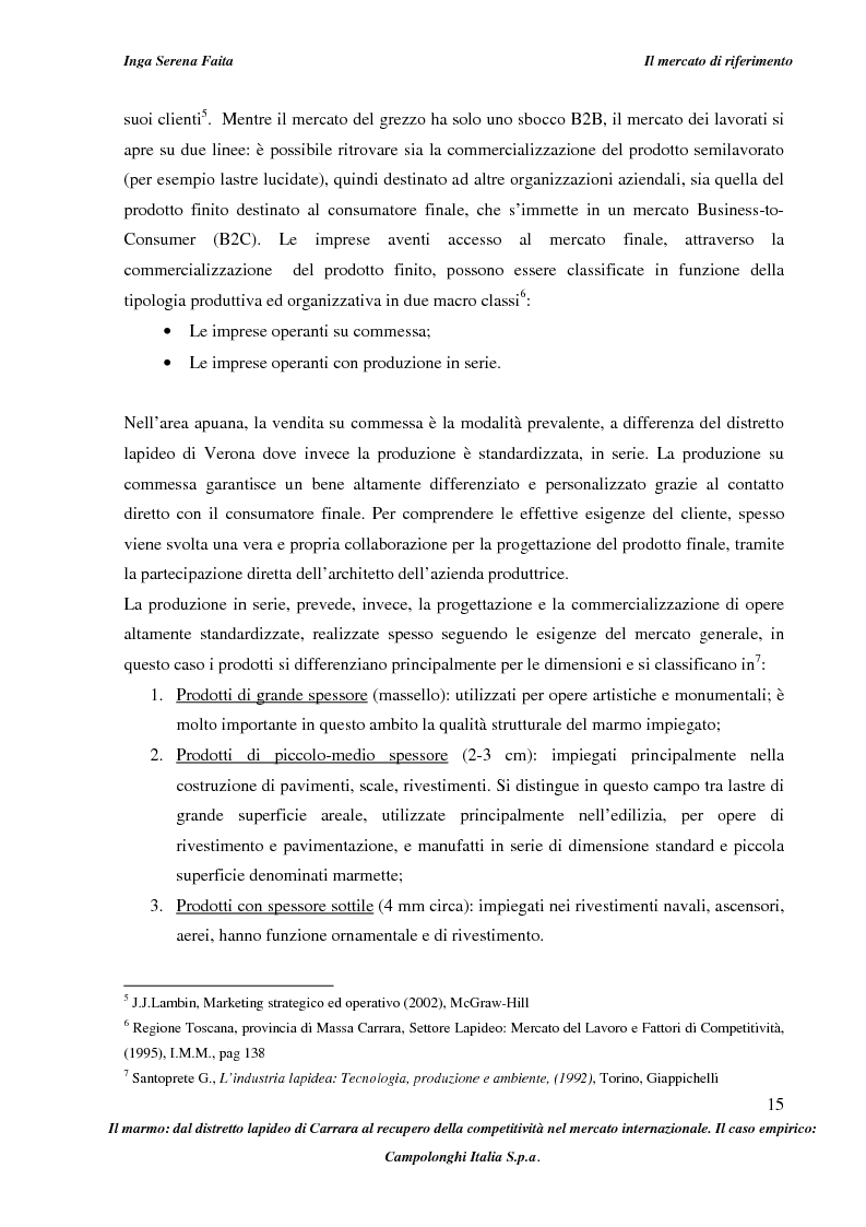 Anteprima della tesi: Il marmo: dal distretto lapideo di Carrara al recupero della competitività nel mercato internazionale. Il caso empirico: Campolonghi Italia S.p.a., Pagina 12