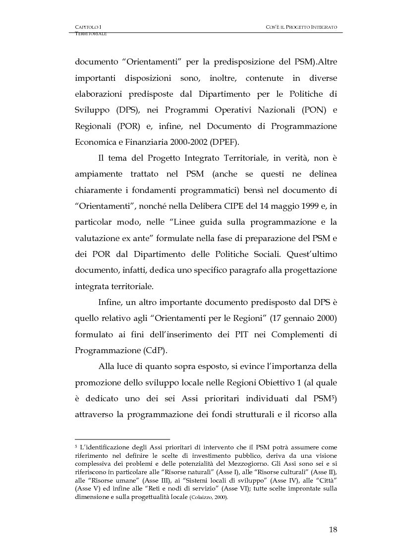 Anteprima della tesi: Progettazione integrata e sviluppo locale: il caso del PIT Locride, Pagina 11
