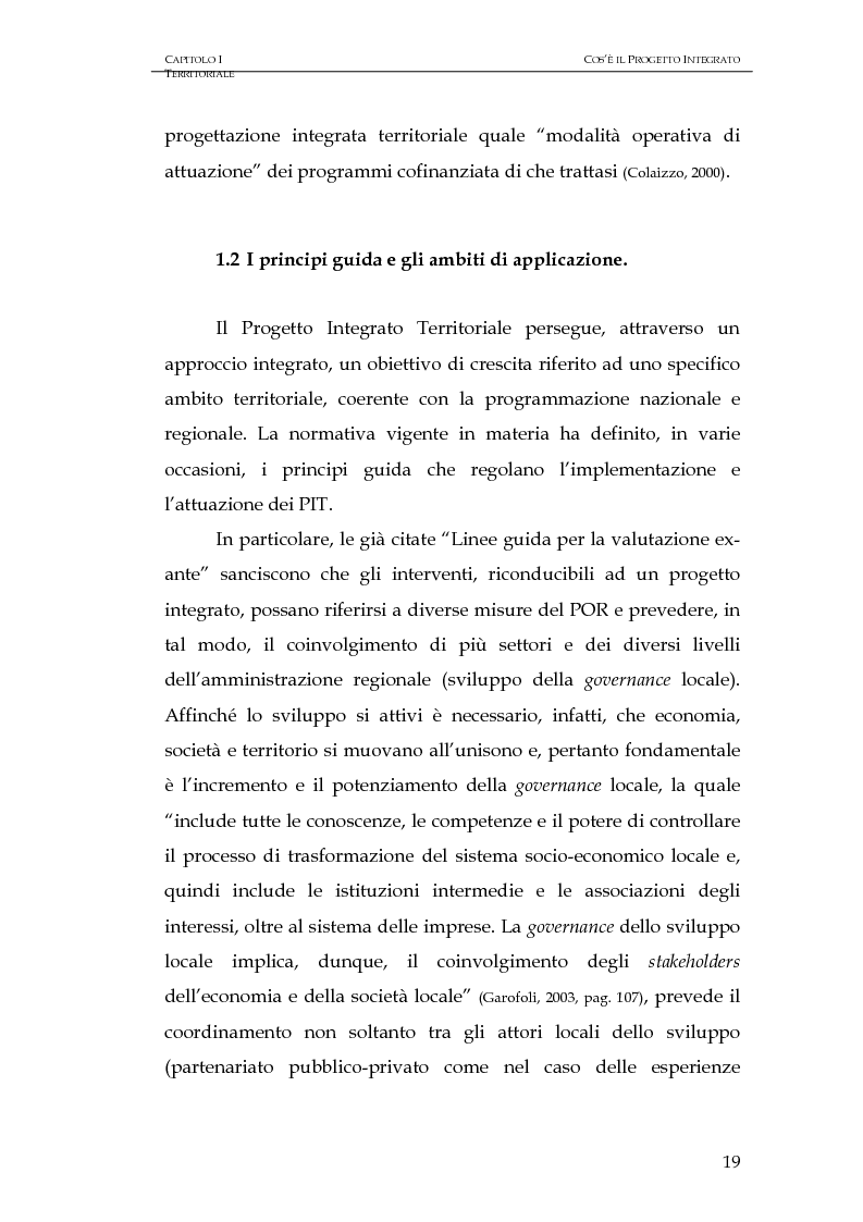 Anteprima della tesi: Progettazione integrata e sviluppo locale: il caso del PIT Locride, Pagina 12