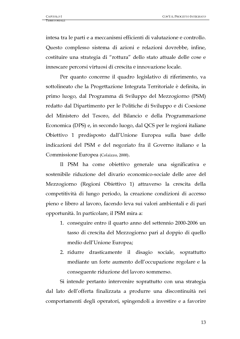 Anteprima della tesi: Progettazione integrata e sviluppo locale: il caso del PIT Locride, Pagina 6