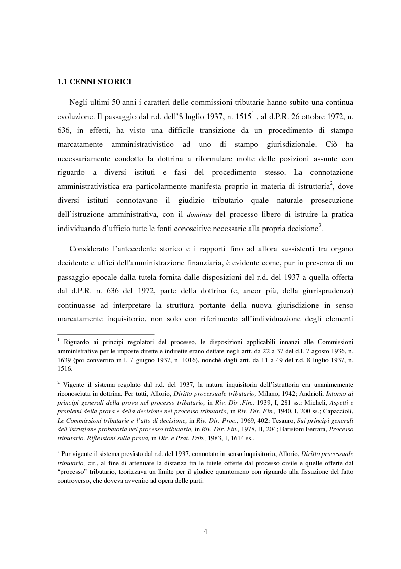 Anteprima della tesi: I poteri istruttori delle commissioni tributarie alla luce della sentenza n. 109 del 29/03/2007 Corte Costituzionale, Pagina 2
