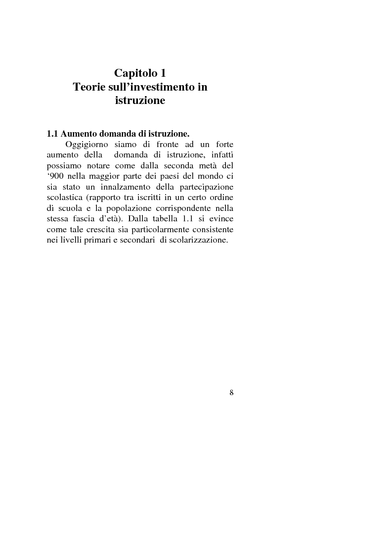 Anteprima della tesi: Capitale umano: nuove opportunità della riforma universitaria, Pagina 4