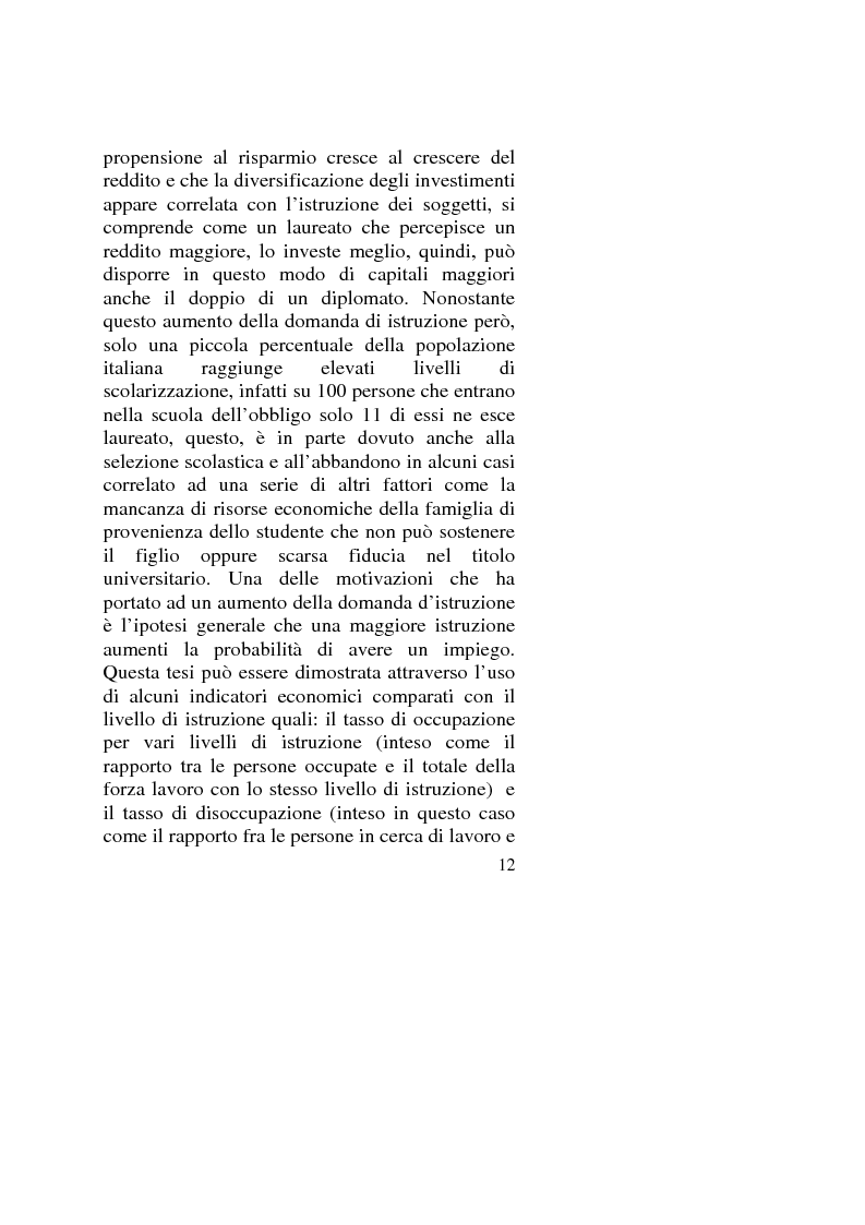 Anteprima della tesi: Capitale umano: nuove opportunità della riforma universitaria, Pagina 8
