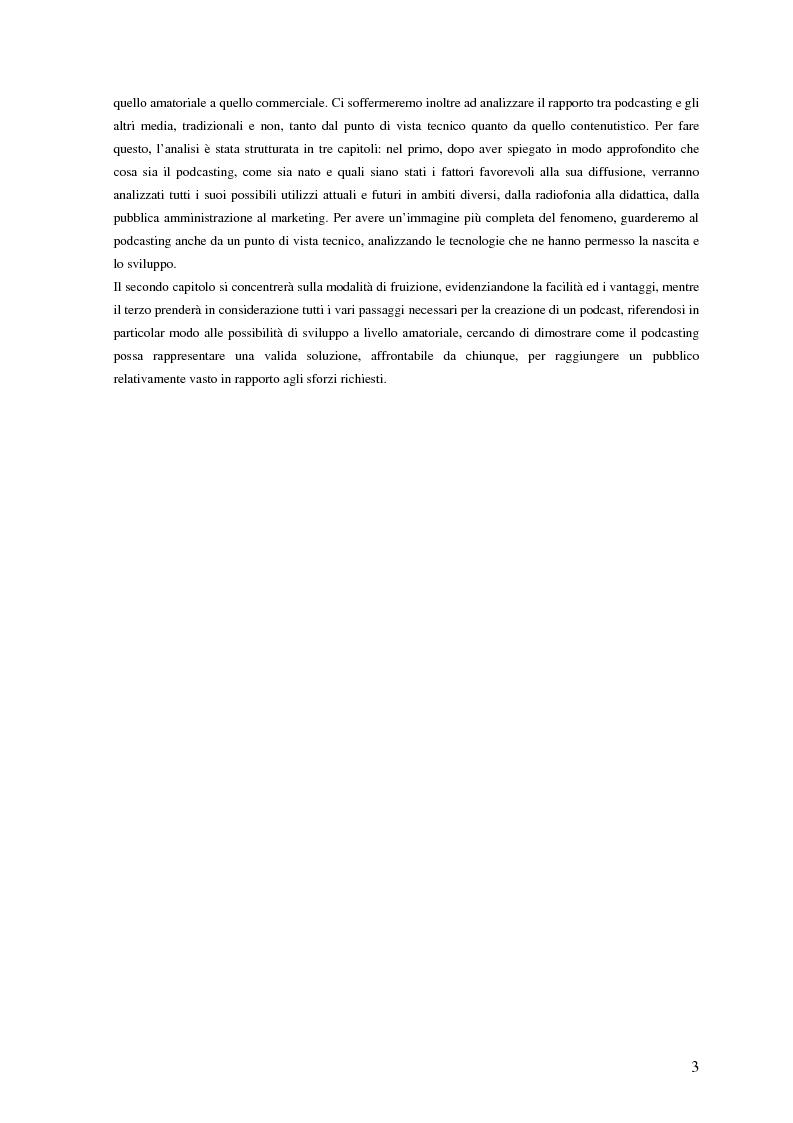 Anteprima della tesi: Nuovi media per la comunicazione: un’analisi del podcasting, Pagina 2