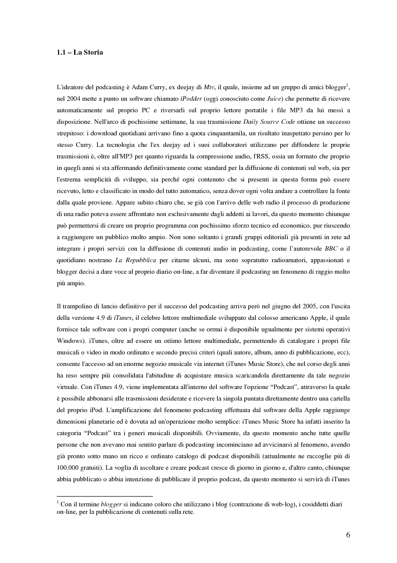 Anteprima della tesi: Nuovi media per la comunicazione: un’analisi del podcasting, Pagina 5